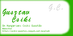 gusztav csiki business card